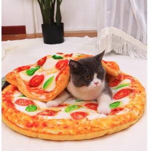 China Pizza Cat Bed Set Warm Dog Pad Winter Cat Blanket supplier