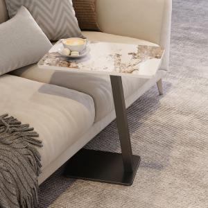 Stainless Steel Sofa Side Table Under Couch For Living Room