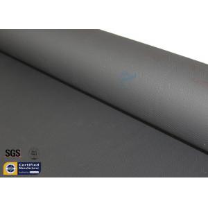 China Acrylic Coated Fiberglass Fire Blanket Fabric Welding Protection Black 0.43MM supplier