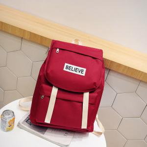 New Korean version of personality letter backpack large capacity burden reduction waterproof multi-purpose bag