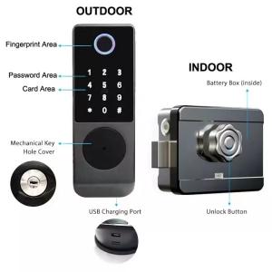 Multi Function Digital Smart Door Lock With 4 AA Battery