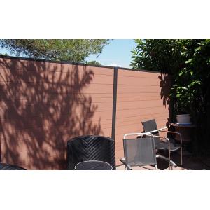 China Durable Anti - UV Composite Garden Fencing , Cedar / Brown WPC Garden Fence wholesale