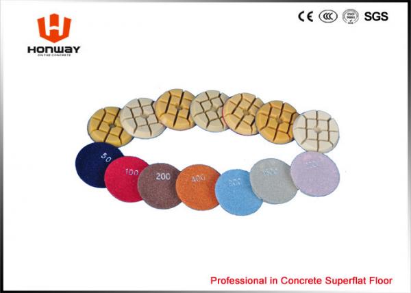 Durable 80mm Granite Floor Polishing Pads Waterproof #50 - #3000 Grit