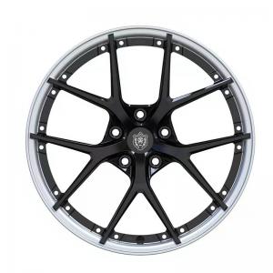 Custom Finish with Chrome Lip 2pc custom finish chrome forged wheels for sale