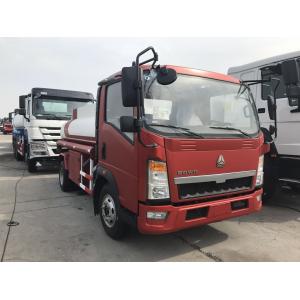Red Color 85kw Fuel Oil Truck 5m3 Capacity With Pump And Gun CCC
