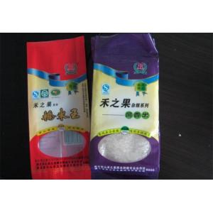 China NY / PE Side Gusset Plastic Rice Packaging Pouch With Clear Round Window supplier