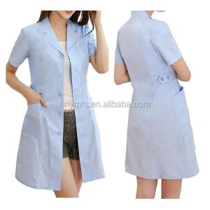 High Quality Customized Blue Lab Coat Women Nurse Medical Scrub Suit Design