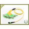 Single Mode Fiber Optic Patch Cord , Optical Fiber Jumper With Yellow Color