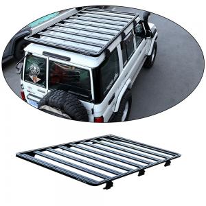 China LC76 Series Off Road Cargo Rack Aluminum Alloy Rain Gutter Mounting Roof Rail Rack supplier