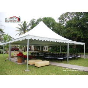 China Pop Up Aluminum Pagoda Outside Gazebo Tent With White Color Roof / Sidewall supplier