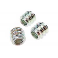 China Steel Hardware Nuts Bolts Threaded Insert Nut for Wood Zinc Plated Cylinder Shape on sale