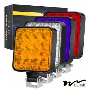 48W 16LED 4WD Square Led Work Lights Off Road Work Light