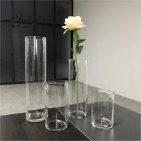 China Wholesale cheap wedding decoration different height glass cylinder vase on sale