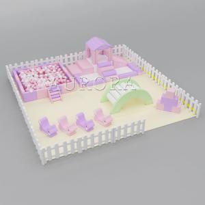 Real Soft Play Equipment Soft Play Purple Pink Foam Indoor Soft Play Fence