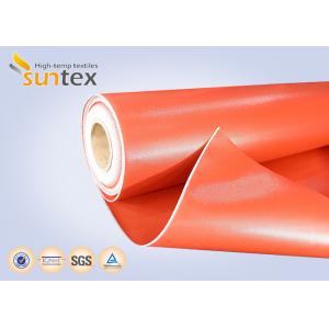 China Heat Resistant 550C Thermal Insulation Fabric / Silicone Rubber Coated Fiberglass Cloth  supplier