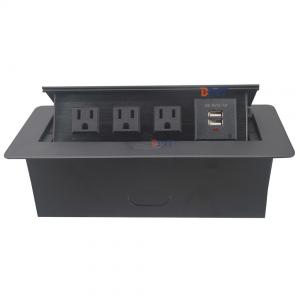 recessed power socket Type pop up table electrical power socket with USB charge port