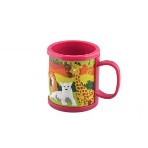 China Personalized 9oz Plastic Mug With 3D Logo Designed Soft PVC Wrapped, Children's washing cup supplier