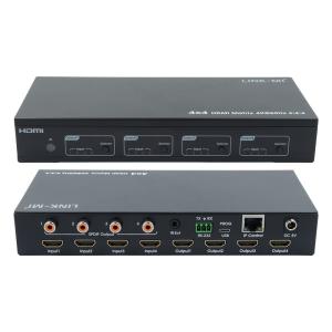China HDMI 4X4 4k Matrix Switcher 4K60Hz With SPDIF Audio AV Matrix For 4 Ultra HD Displays wholesale