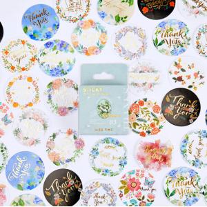 China Full Color Self Adhesive Label Stickers Stamping Thank You Sticker Gift Baking Seal supplier