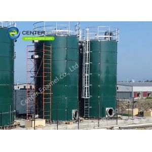 Dark Green Bolted Steel Tanks For Pharmacy Wastewater Treatment Project