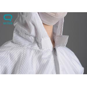China ESD Clean Room Clothing Hooded Coverall White Size S - 3XL supplier