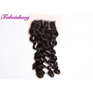 China Brazilian Curly Weave 4x4 Lace Closure 8 - 30 Inch Hair Extensions supplier