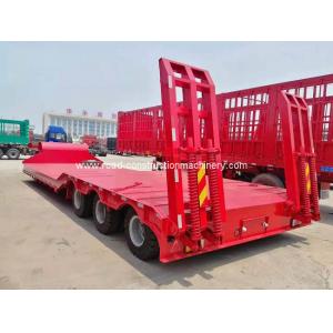 Steel Q345 CCC 60 Ton 3 Axle Low Bed Trailer With Mechanical Ladder