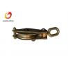 China Hook Type Cable Pulling Pulley Single Sheave Steel Snatch Pulley Block With Swivel Hook wholesale