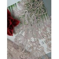 China 70 yards Lace Table Cloth Pink Embroidered Lace Fabric on sale