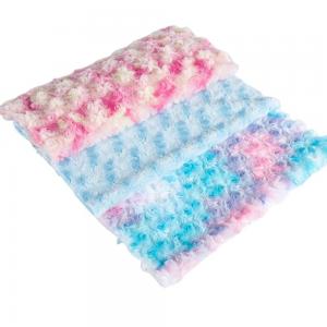 Tie Dye PV Fabric in Plush Pattern for 100% Polyester Carpet/Toy/Garment/Pet Mat