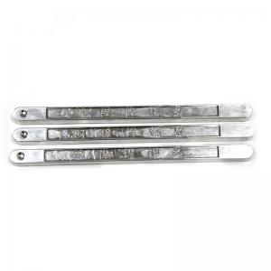 China Pure Lead Free Solder Tin Bar Silvery Grey 32.5cm * 2cm * 2cm supplier