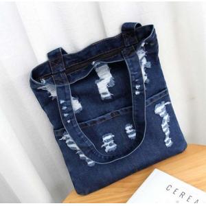 China Summer fashion hole jeans female Korean fashion large capacity bag shoulder bag shopping bag supplier