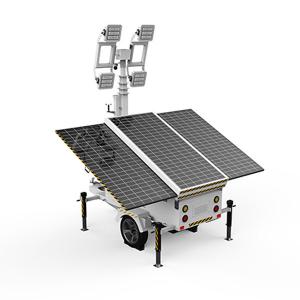 US Standard Solar Powered Lighting Tower With 4*100W Led 3*460W Solar Panels