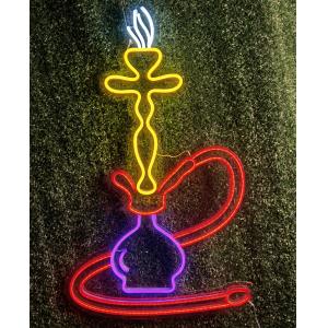 Hookah Shisha Handmade Neon Sign PMMA Silicone Material Transparent Backing