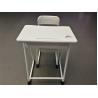 China Hollow Student Desk And Chair Set With Plastic Backrest / Top Table wholesale