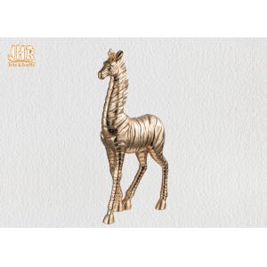 China Standing Gold Leaf Polyresin Animal Figurines Zebra Sculpture Table Statue Decor supplier