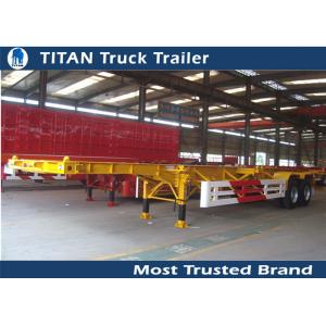 Double axles 20ft 40ft skeletal trailer chassis for containers with Double brake chamber