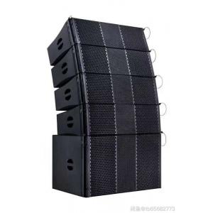 China Dual 10 Inch 2 Way Line Array Loudspeaker 700W Pro Audio Black Cabinet supplier