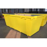 China OEM Yellow Metal Skip Bin 10M3 Construction Waste Bins Customized on sale