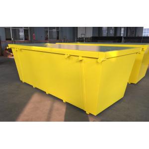 OEM Yellow Metal Skip Bin 10M3 Construction Waste Bins Customized