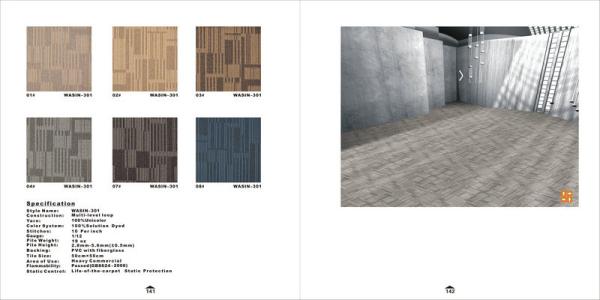 Durable Nylon PP Commercial Office Carpet Tile With Bitumen Backing 720g/sqm