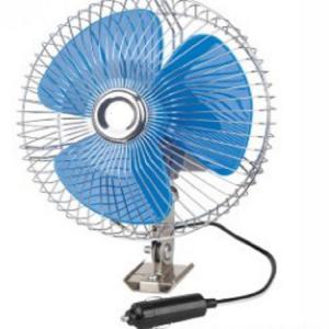 Screw Mounting Vehicle Cooling Fans , 8" Oscillating Auto Cool Fan In Blue