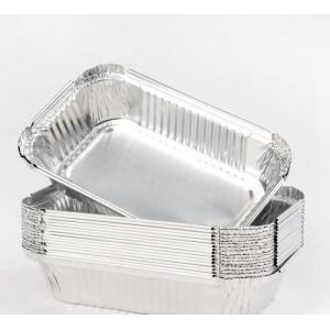 China Fastfood Aluminium Cooking Pans , Disposable Foil Pans With Lids Custom Thickness supplier