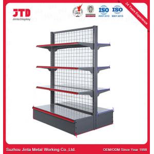 China Customized Metal Floor Wire Display Shelves For Supermarket Retail Store supplier