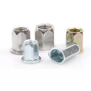 China Carbon Steel Class 4.8 Hexagon Flat Head Rivet Nut High Strength M6 Easy To Install wholesale