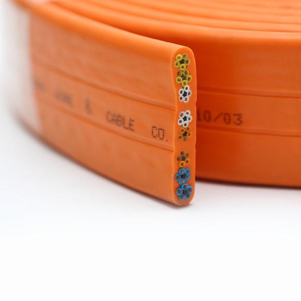 Cable de viaje plano flexible para ascensor con certificado CE TVVB 40x0.75 con chaqueta especial de PVC