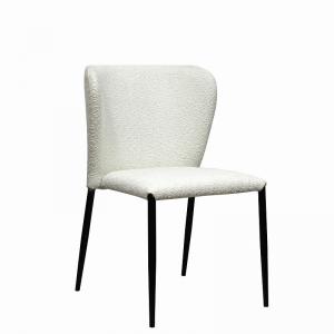 Ergonomic Metal Frame Dining Room Chairs Durable Foam Padded Seat