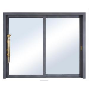 Bulletproof White Aluminum Sliding Doors Standing Impact Glass Prefabricated