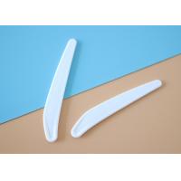 China 71.7mm White Plastic Spatula Spoon For Cosmetic Jar on sale