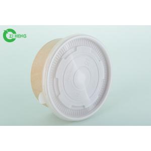 Non Toxic Disposable Paper Bowls With Lids Taking Out Soup / Pasta / Salad